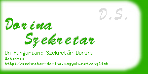 dorina szekretar business card